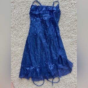 Blue Sequin Dress
